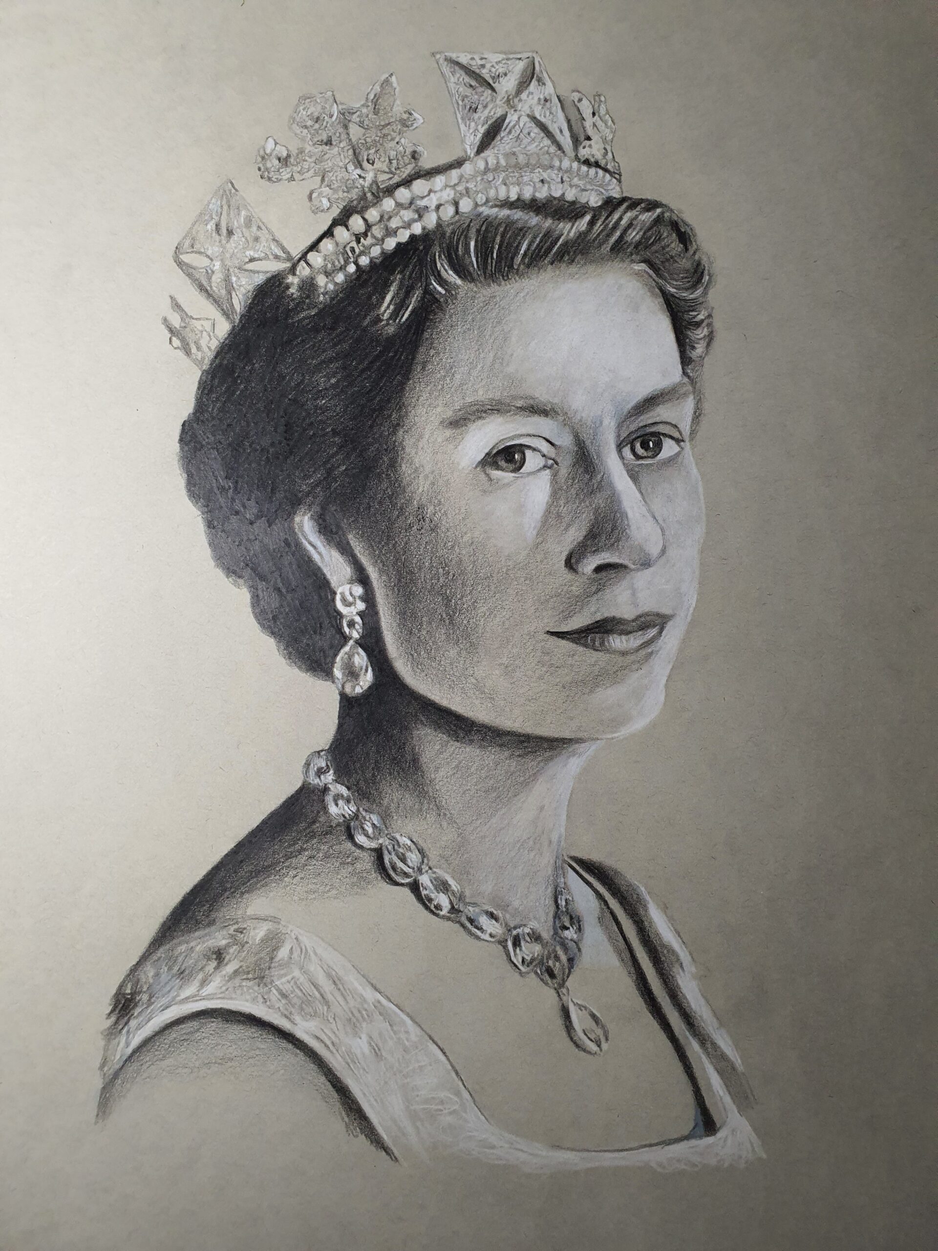 Queen Elizabeth II drawing