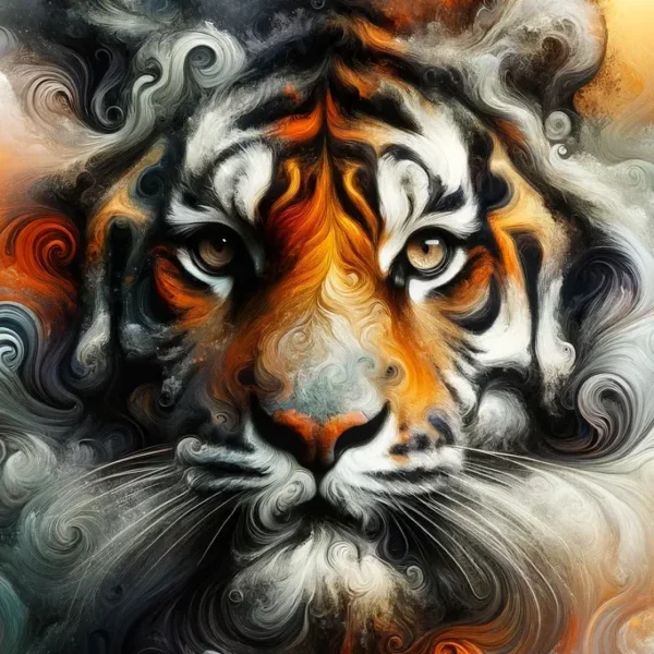 Tiger AI of painting