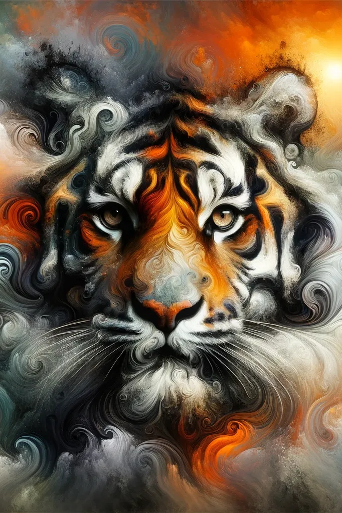 Tiger AI of painting