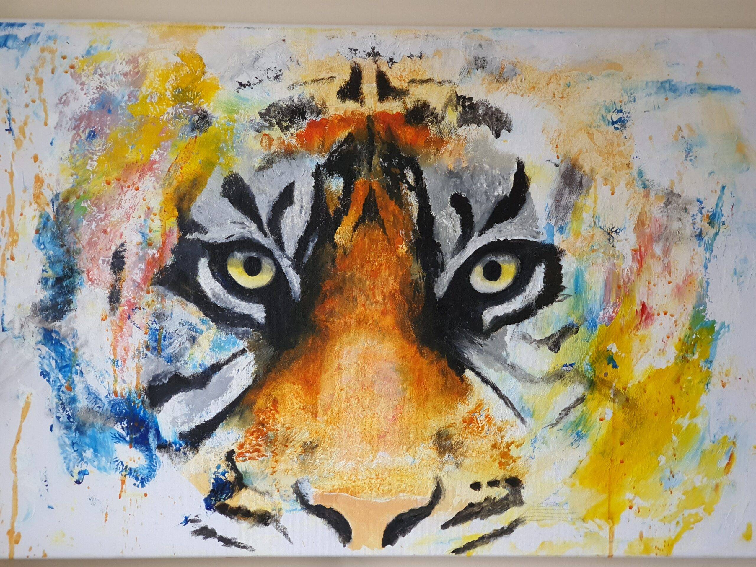 Abstract Tiger Painting #artrtuk
